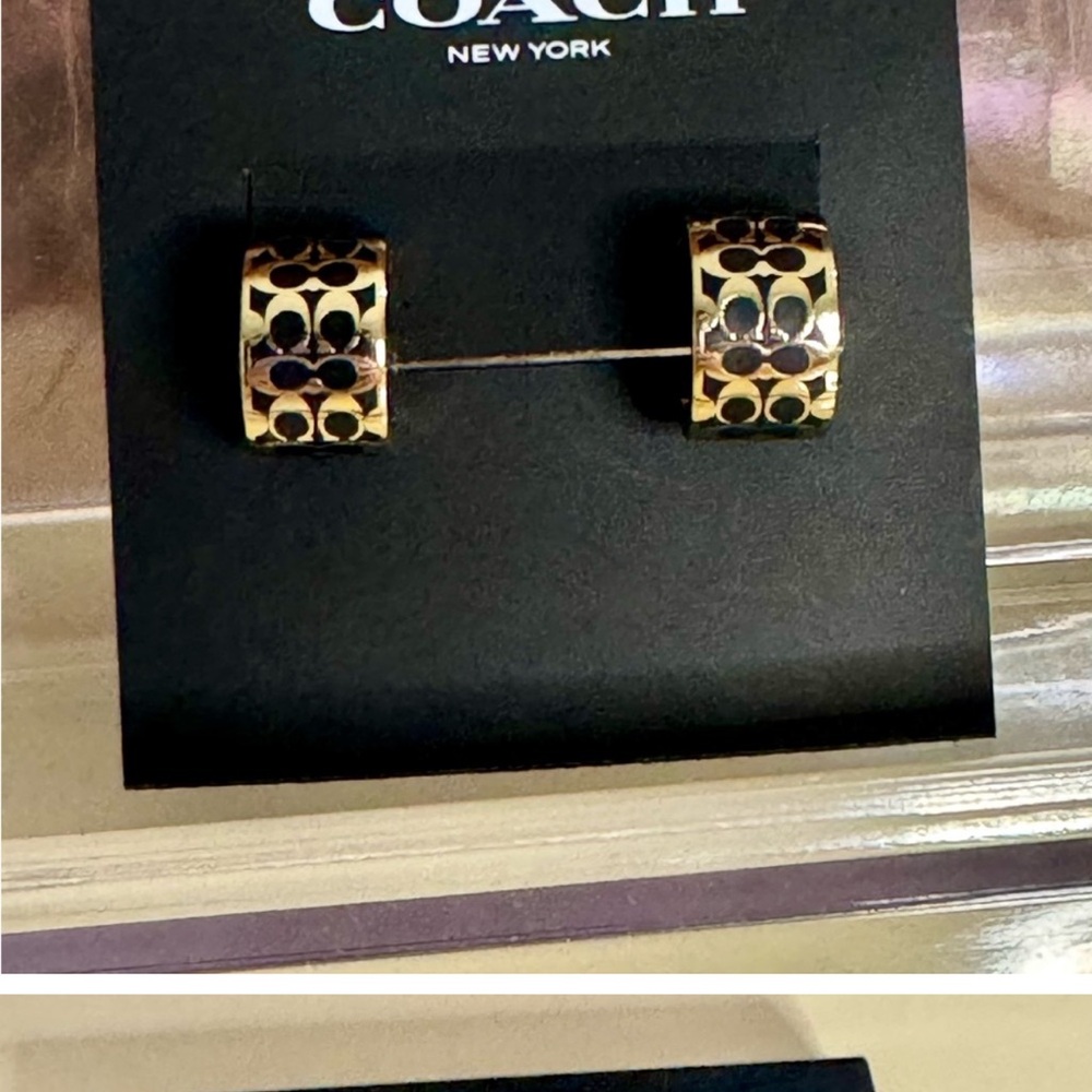 COACH Authentic Cuff Hoop Earrings - Picture 6 of 7